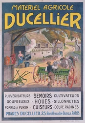 Plakatwerbung für Ducellier-Landwirtschaftsgeräte, 1920